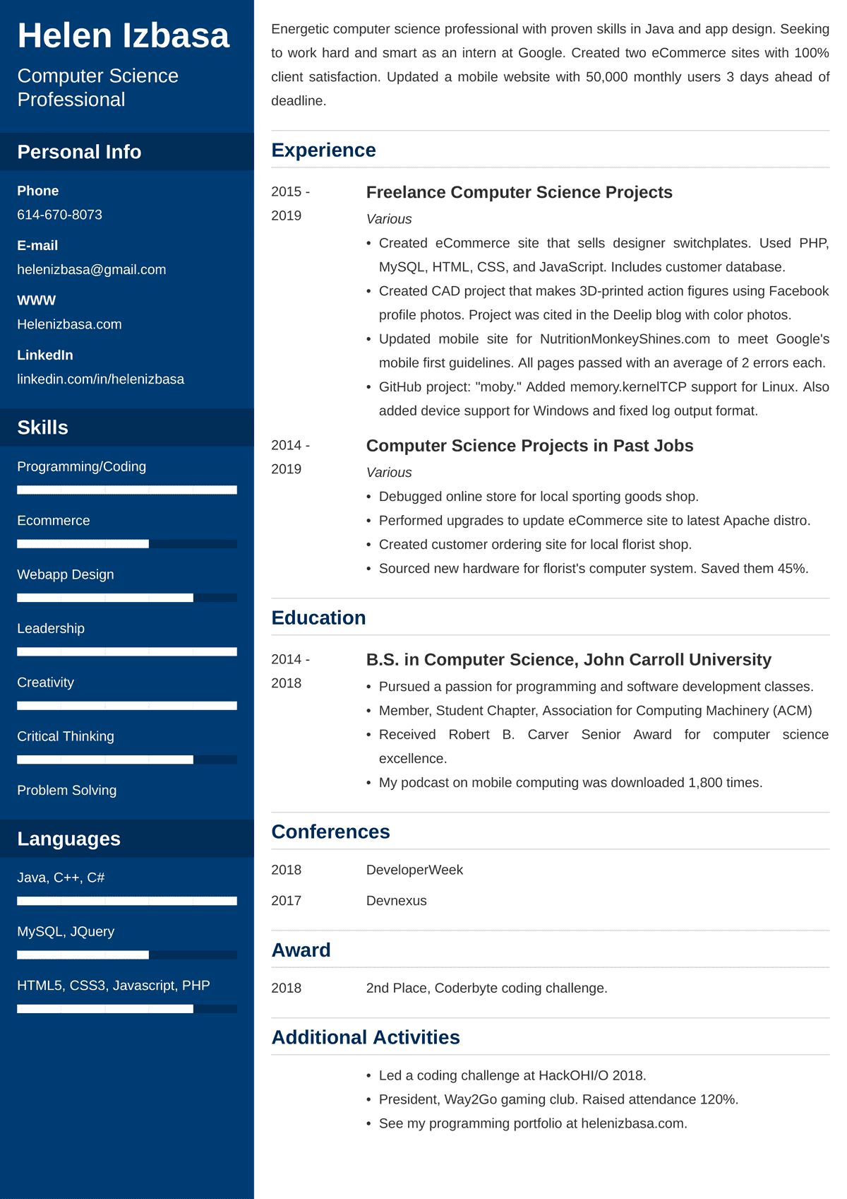 Resume for Internship: Template & Format Guide for 2024
