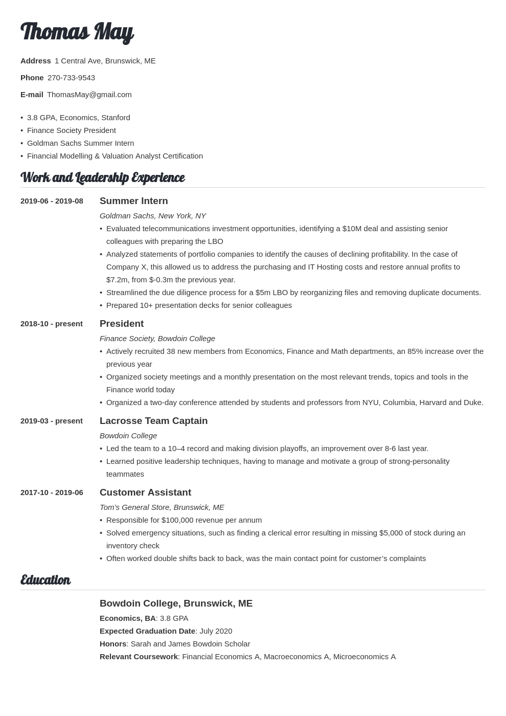 investment banking resume— examples and 25 writing tips