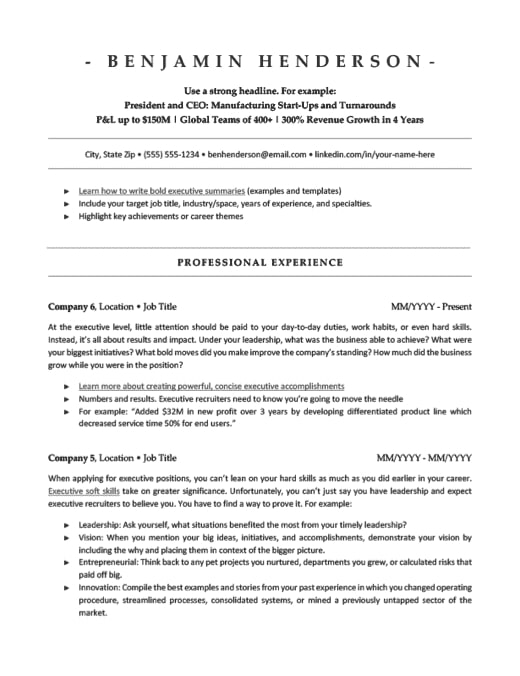 Jobscan Simple Resume Template
