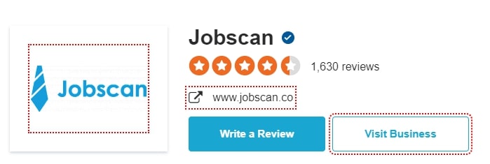 Jobscan customer review score on Sitejabber