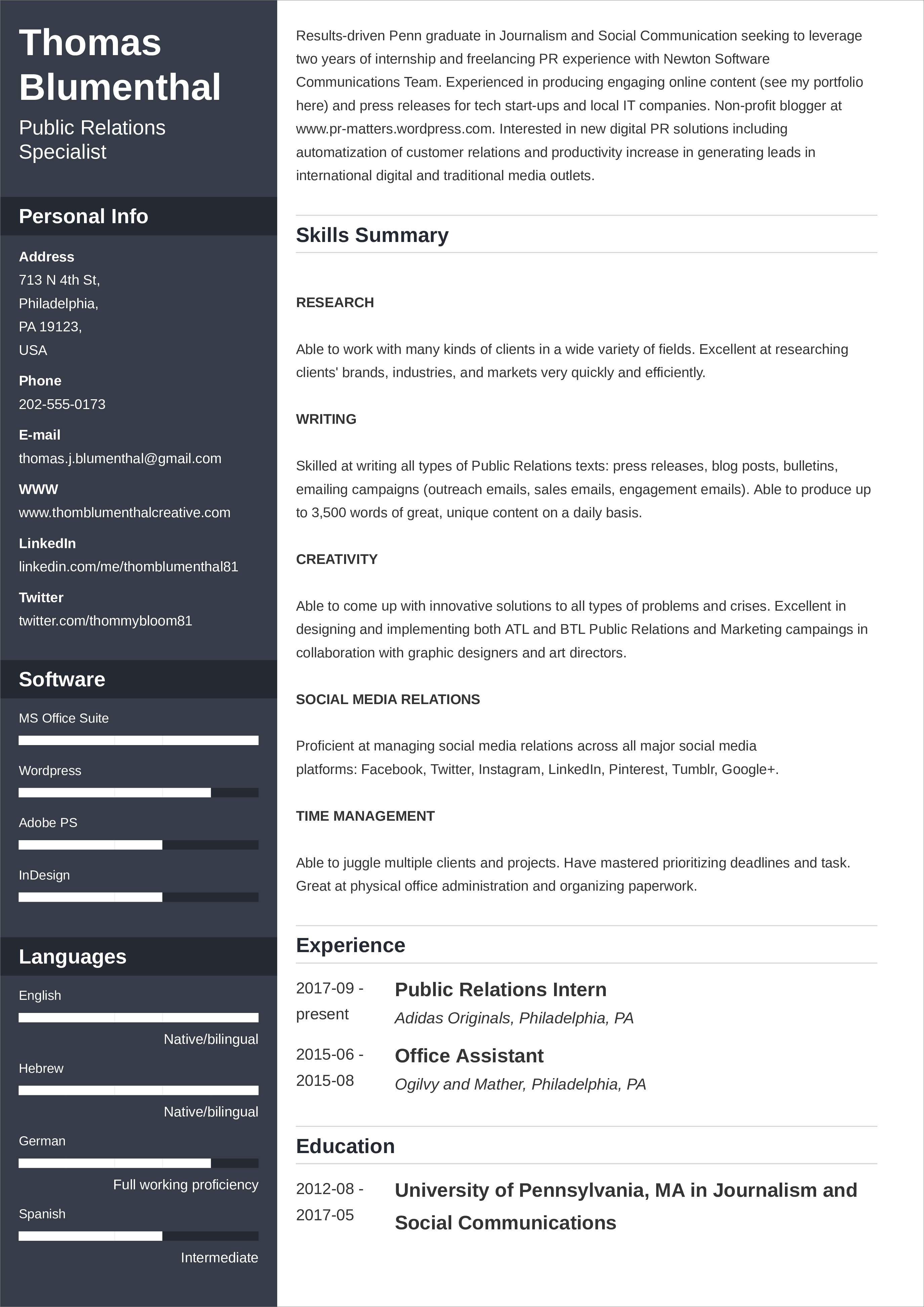 Best Cv Layout For The Uk In 2023 How To Layout A Cv Riset