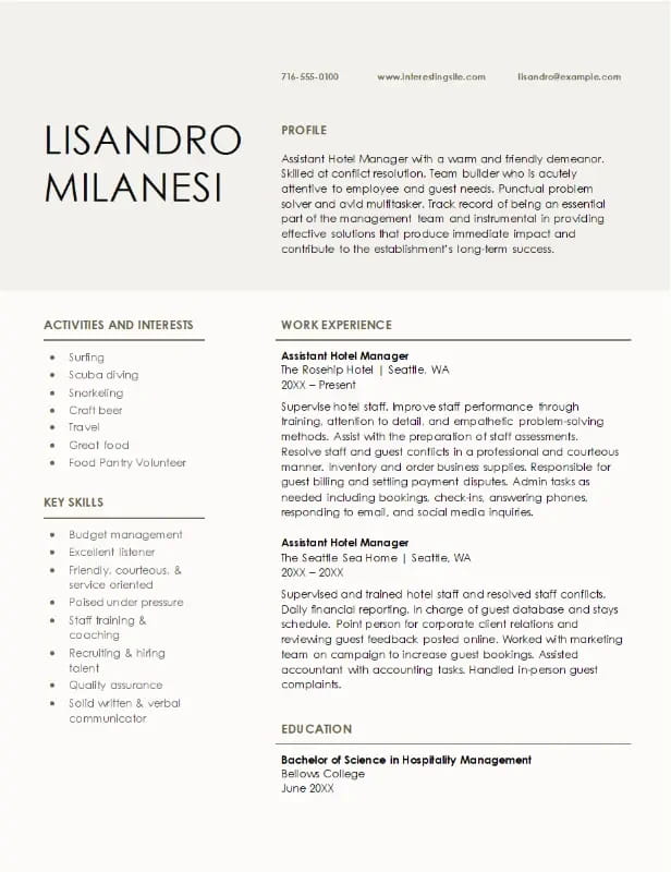 resume templates word