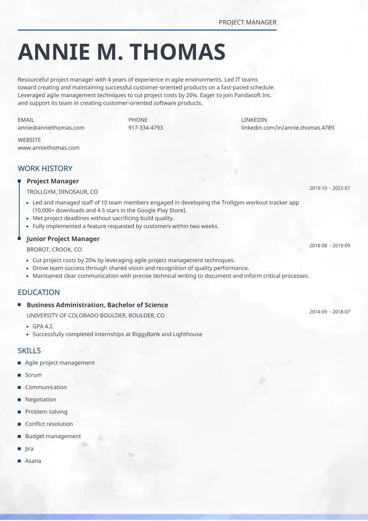 Modern Resume Template Ceramica