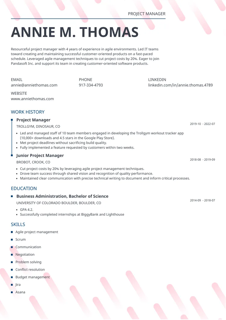 Modern Resume Template Ceramica