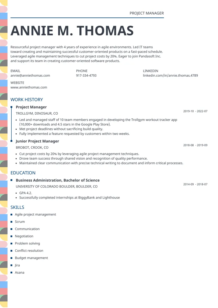 Modern Resume Template Profile