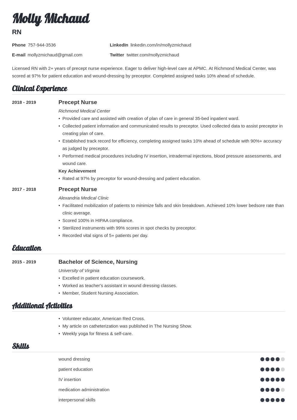 new grad nursing template valera uk