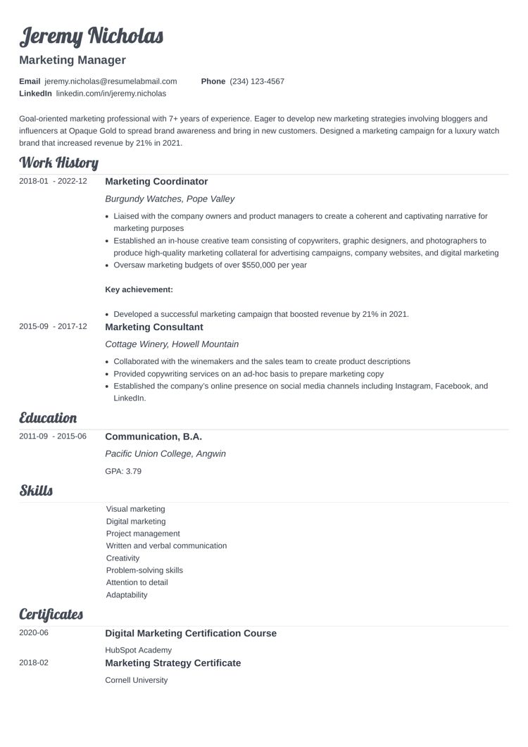 one page resume template Valera