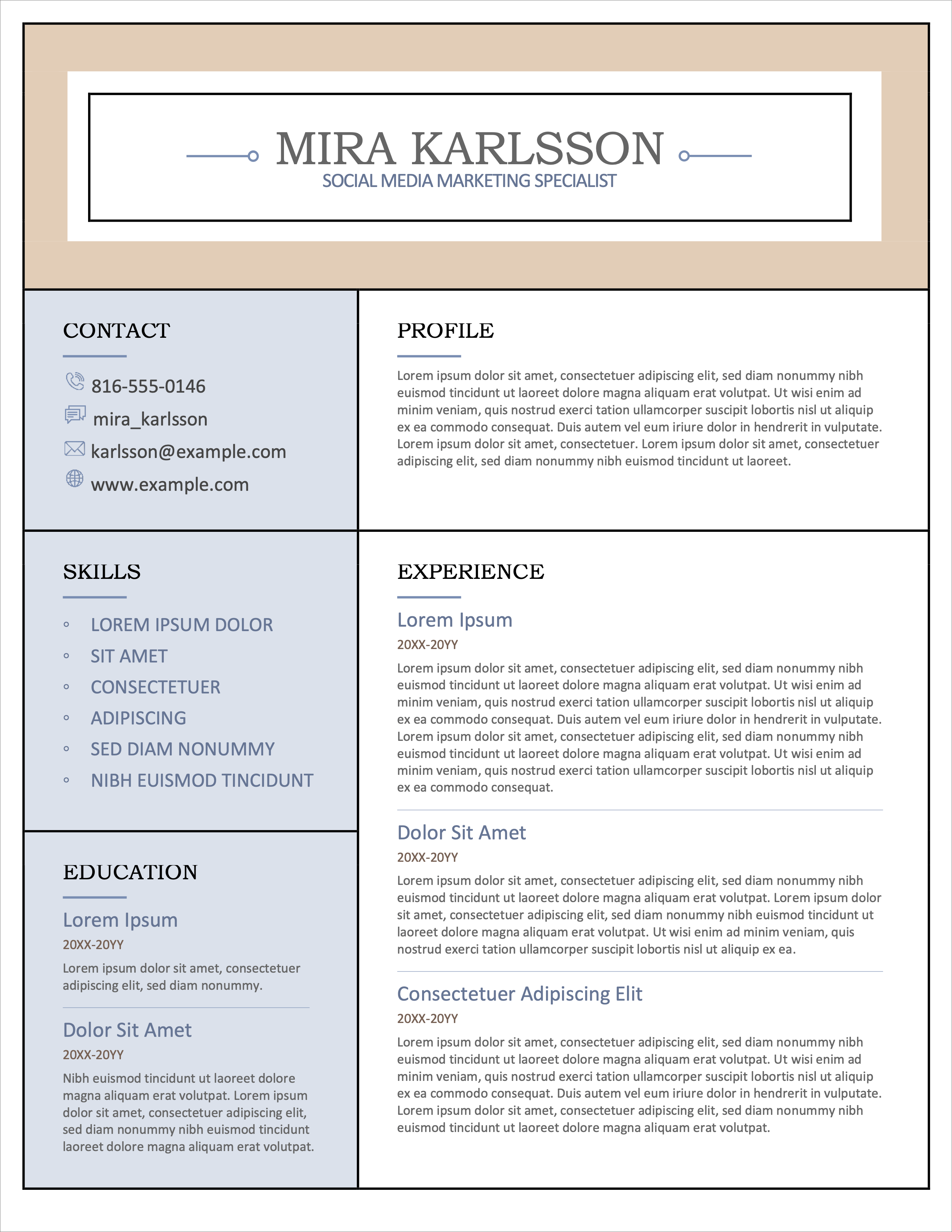 Libreoffice Resume Templates