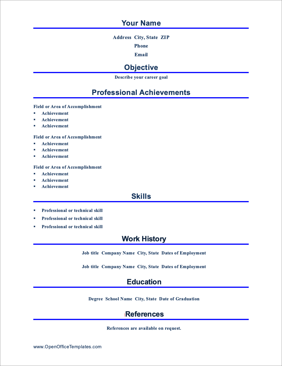 attractive resume templates free download for libreoffice