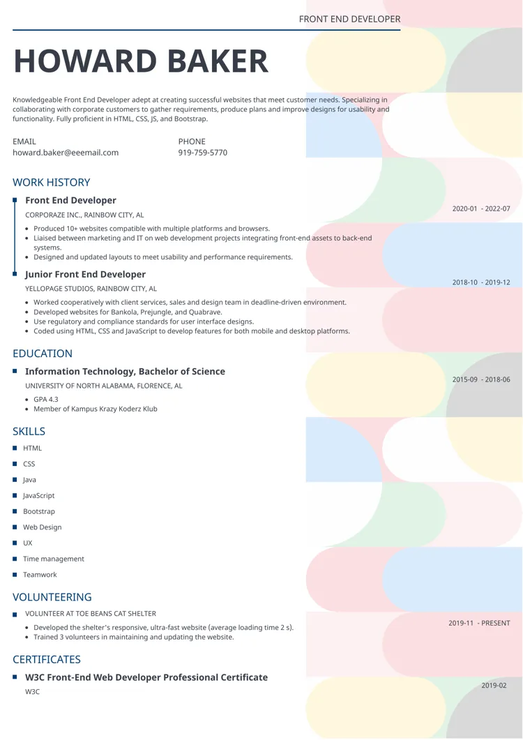OpenOffice Resume Template Ceramica