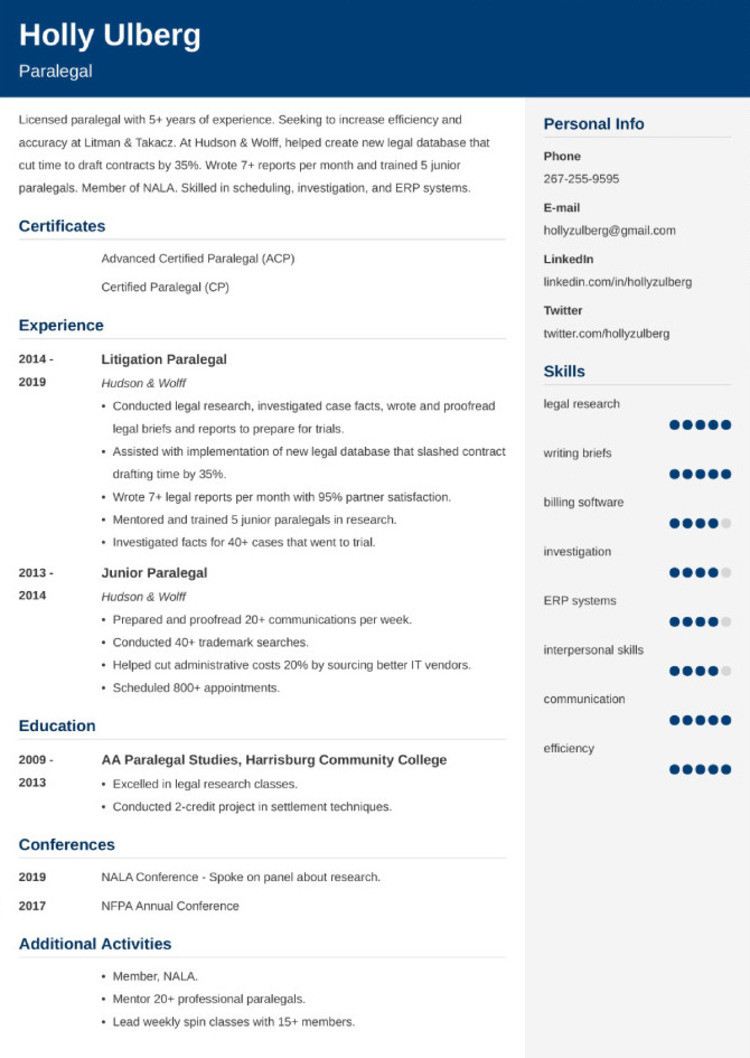 Paralegal Resume Example With Skills Tips For 2024   Paralegal Resume New Cta1 