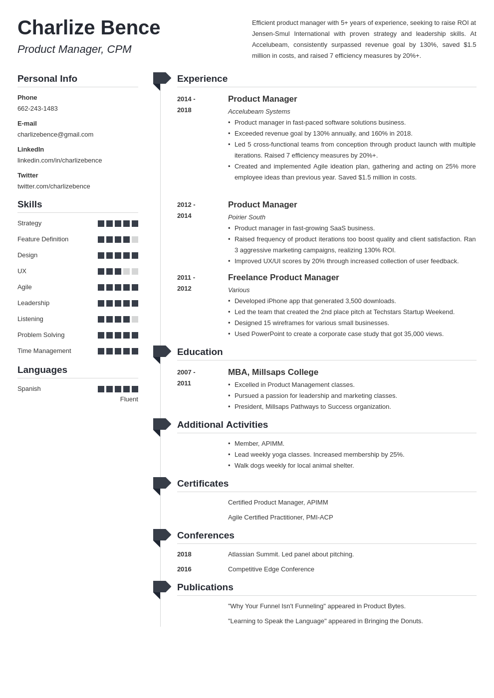 product manager template muse uk