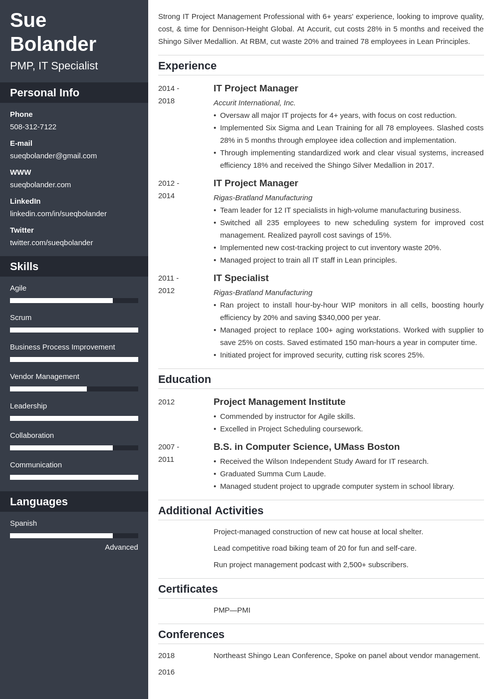 project manager template cascade uk