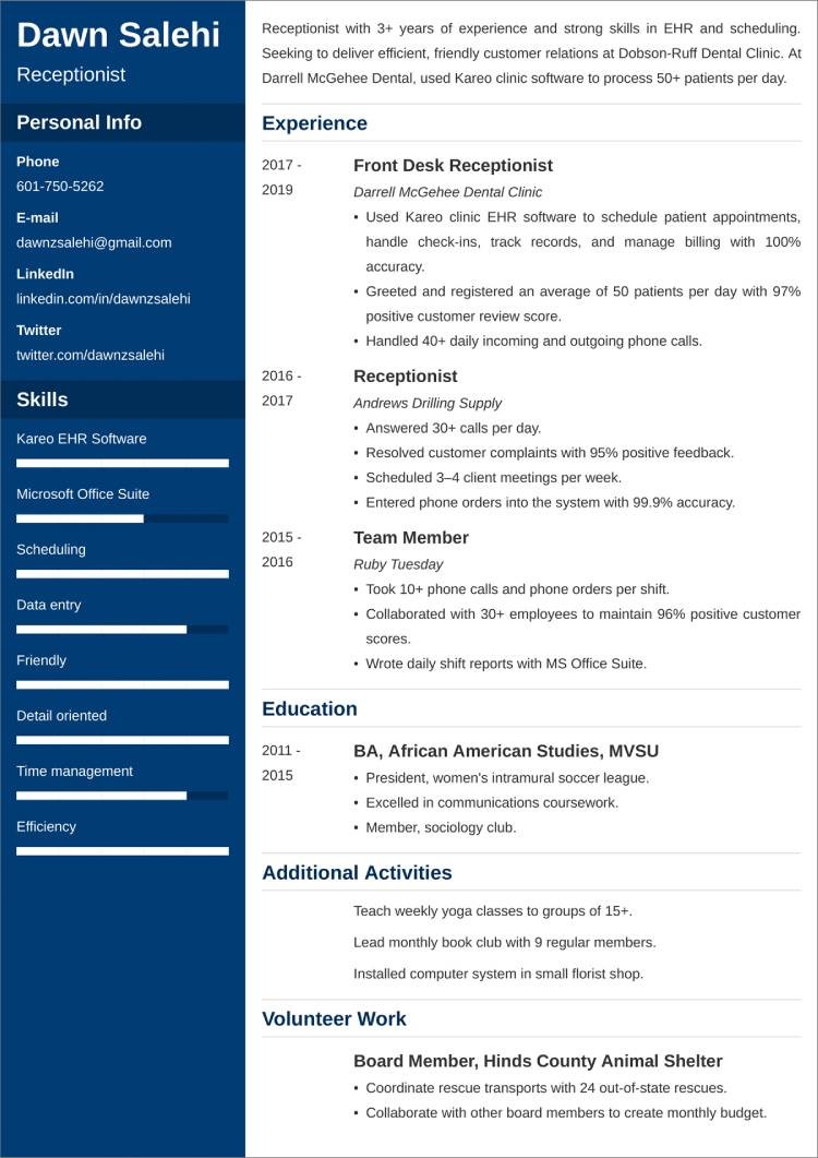 Receptionist Resume Examples For 2024 Duties Skills   Receptionist Resumelab New Cta1 