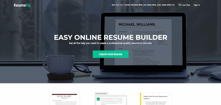 resumegig best resume builder preview