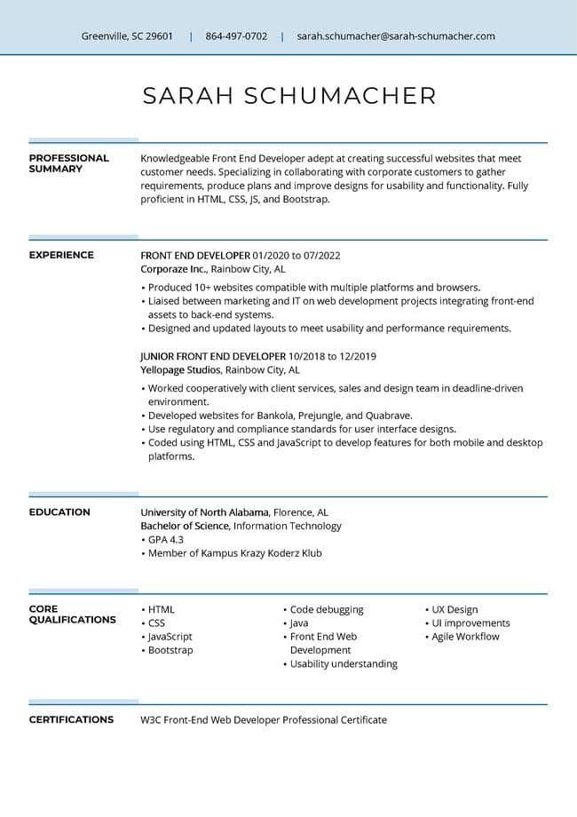 livecareer resume example