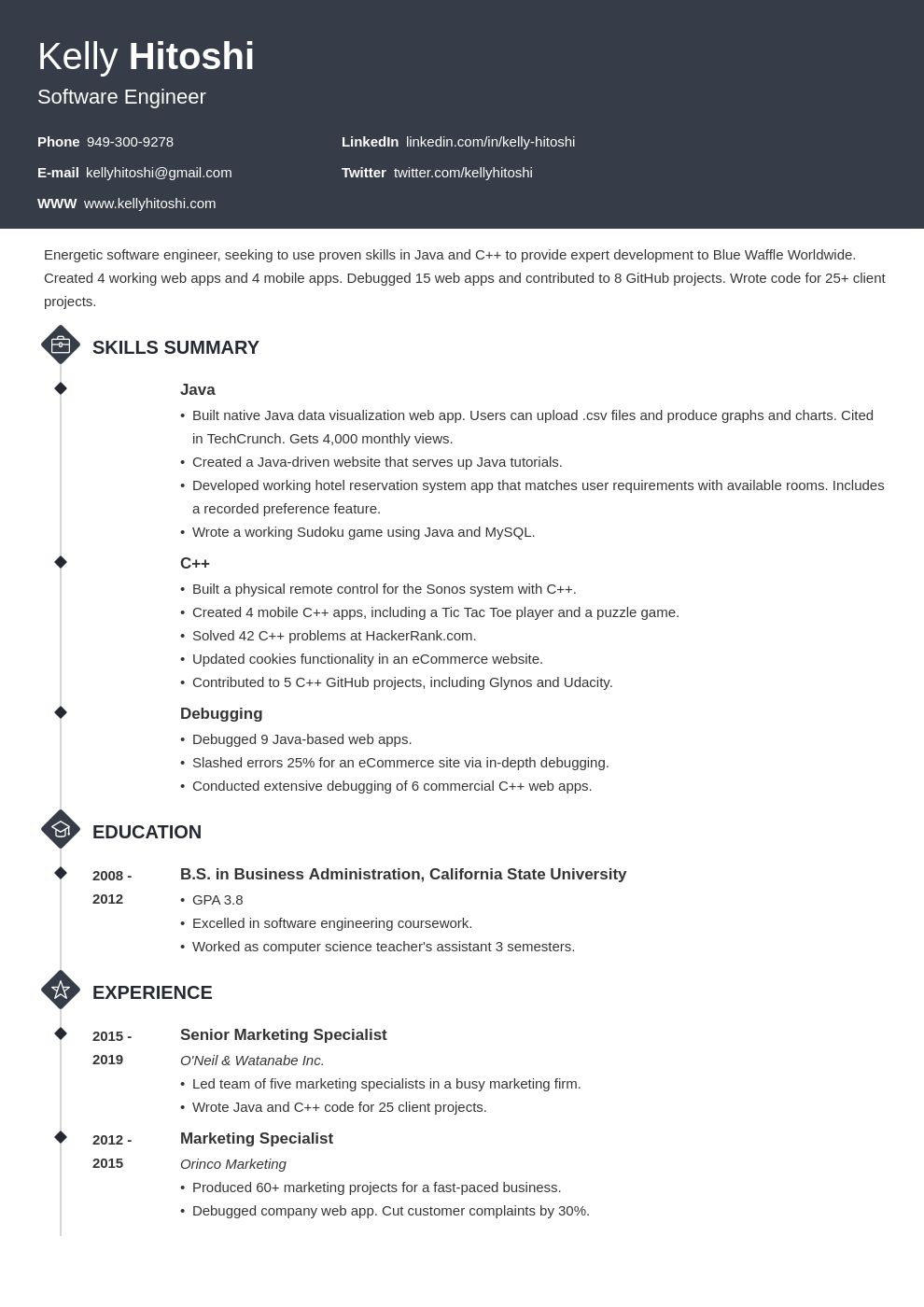 Best Resume Examples 2024 For Career Change - Lani Shanta