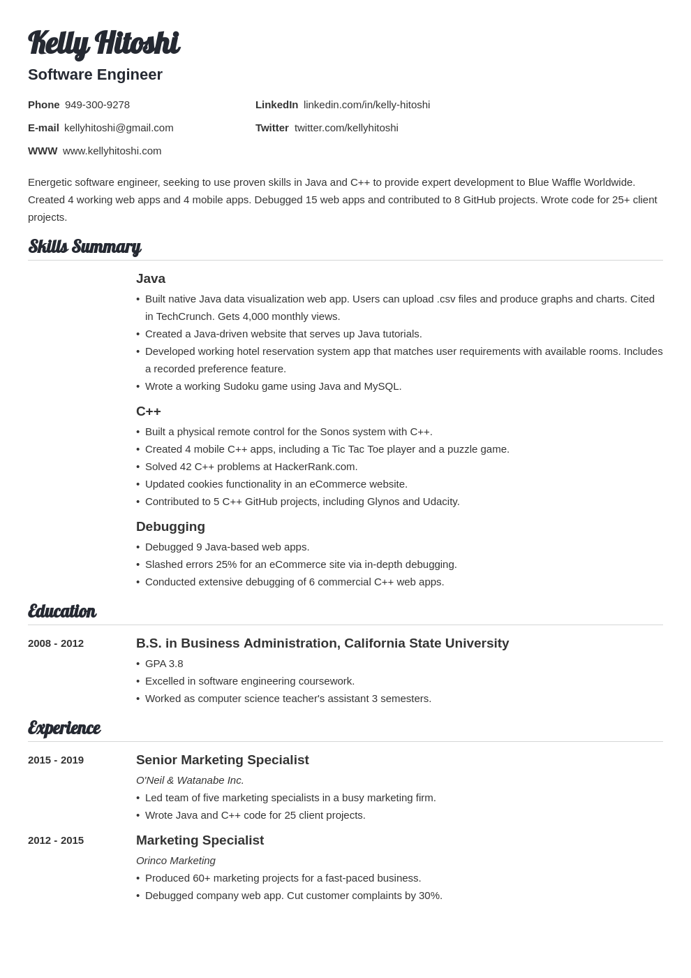 resume career change template valera