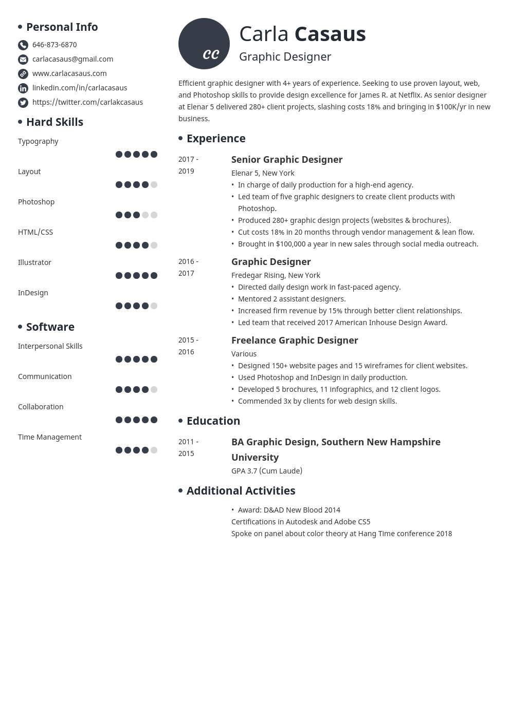 sample resume meaning