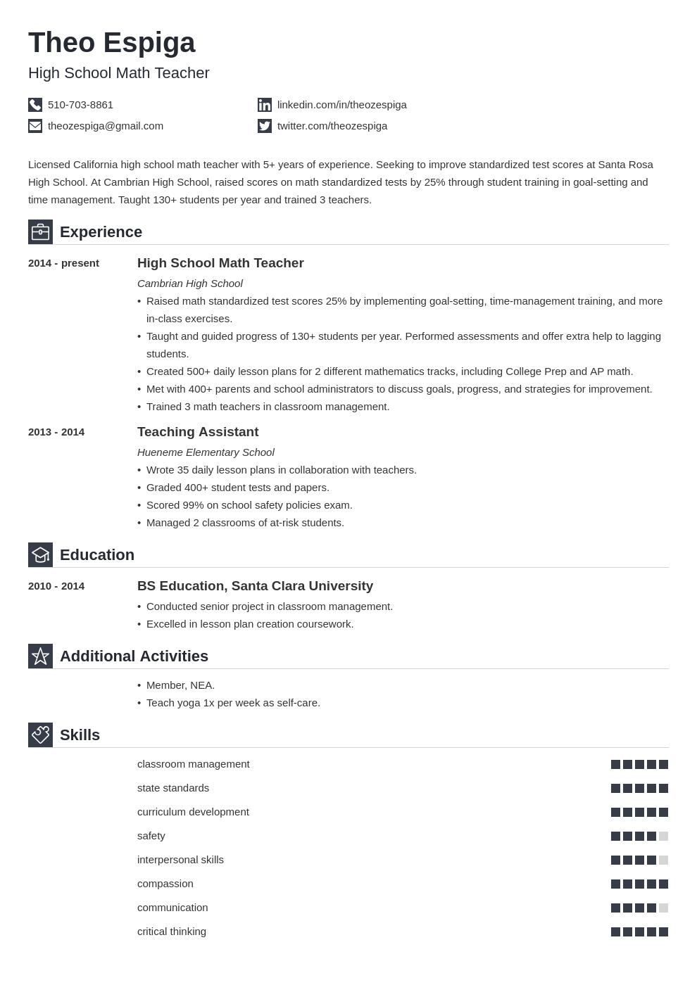 CV Education Section How To Write Examples 