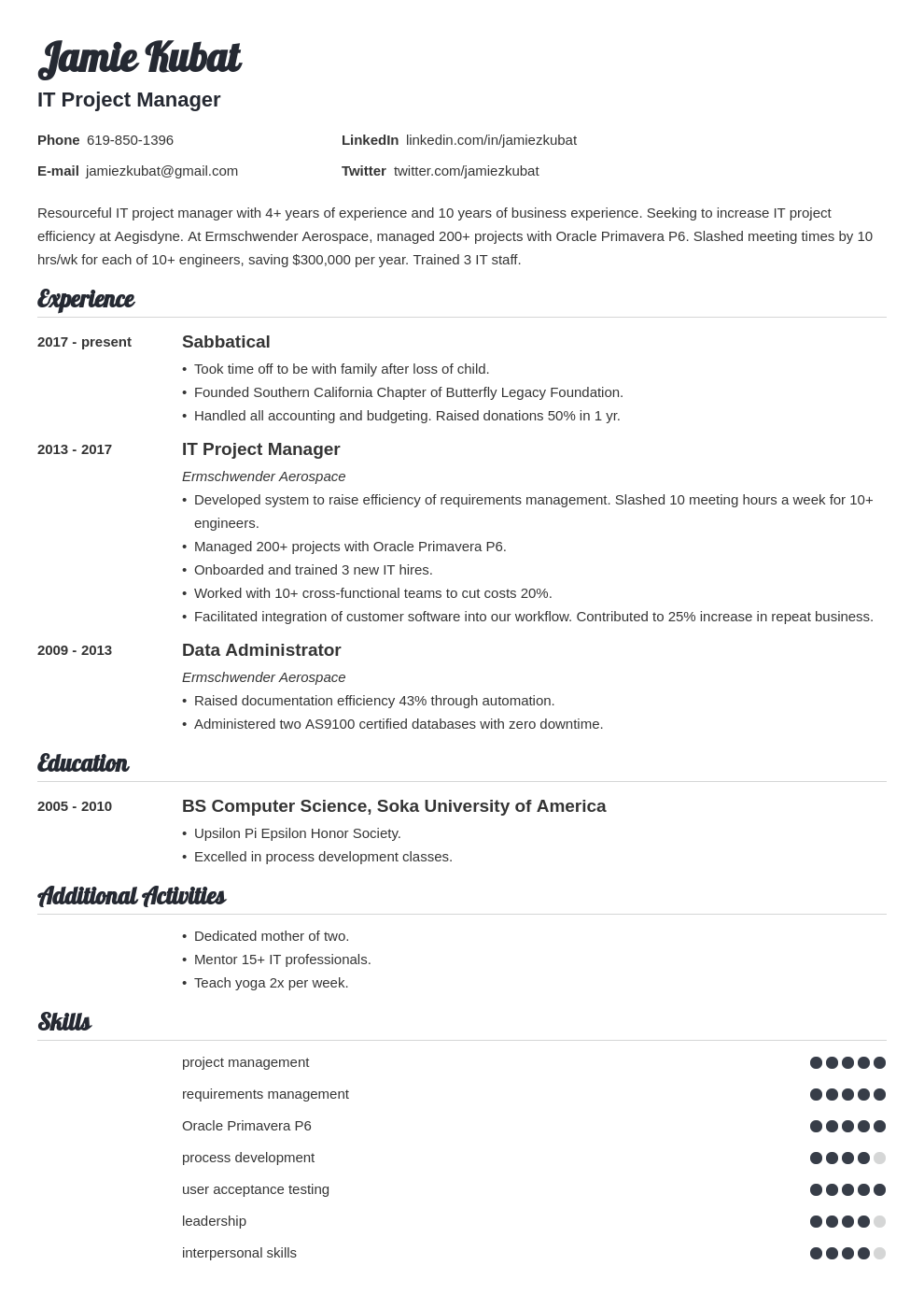 resume employment gaps template valera