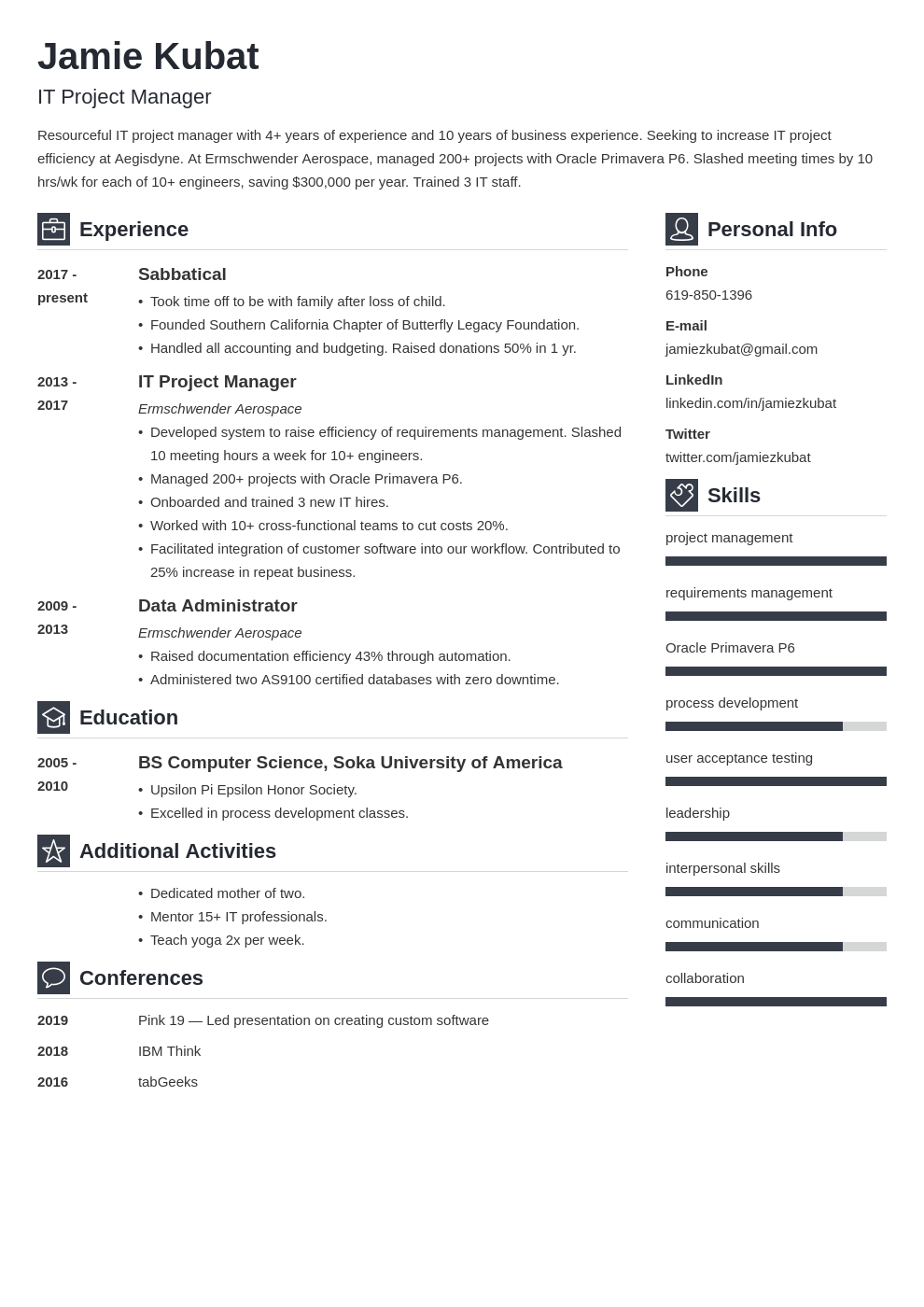 resume examples for career gap