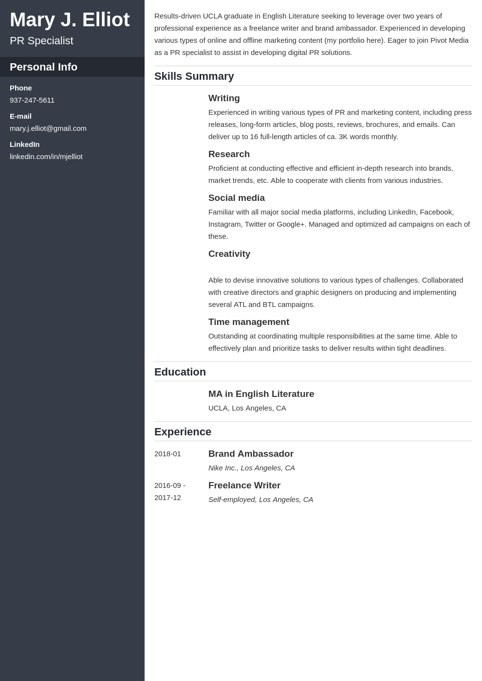 resume functional template cascade