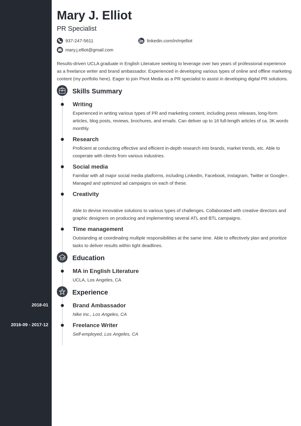 resume functional template concept