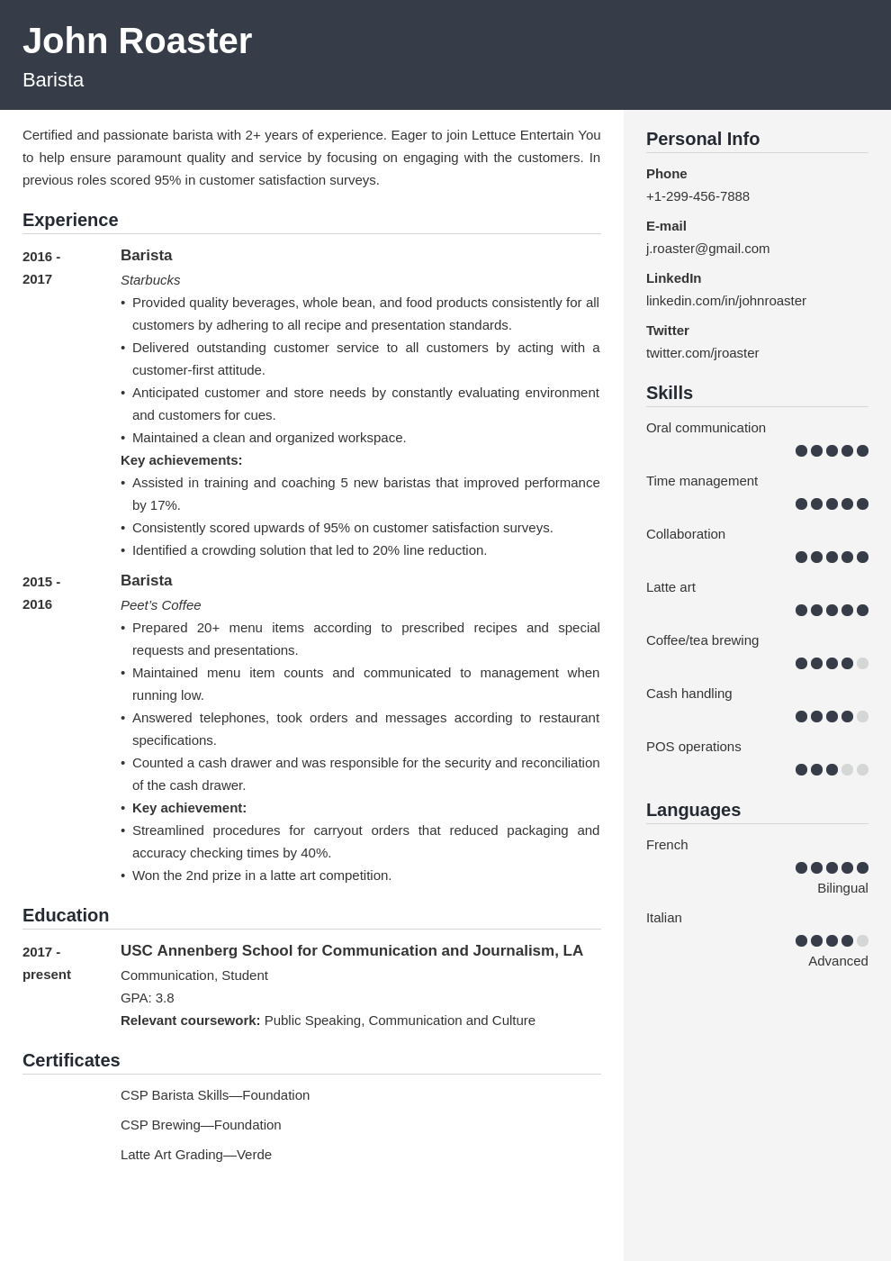 resume interests template cubic