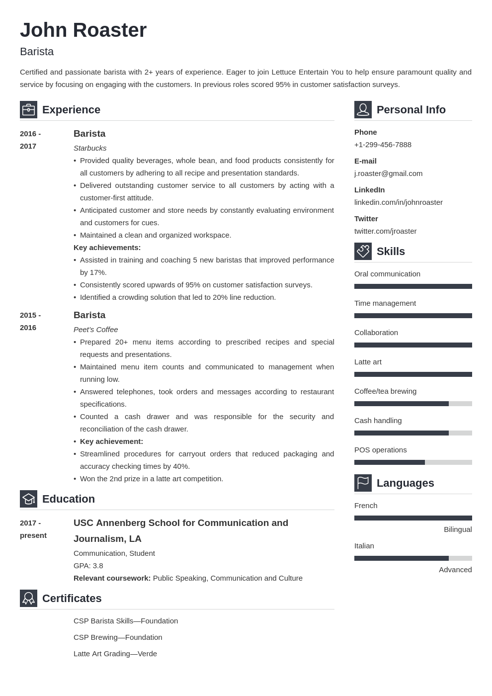 Skills And Interests Resume at netbradyblog Blog