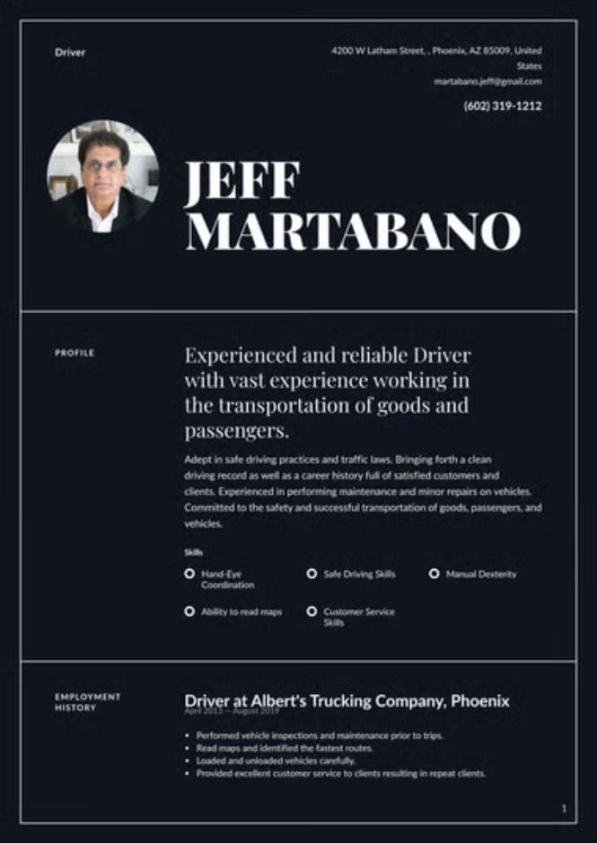 resume.io cover letter