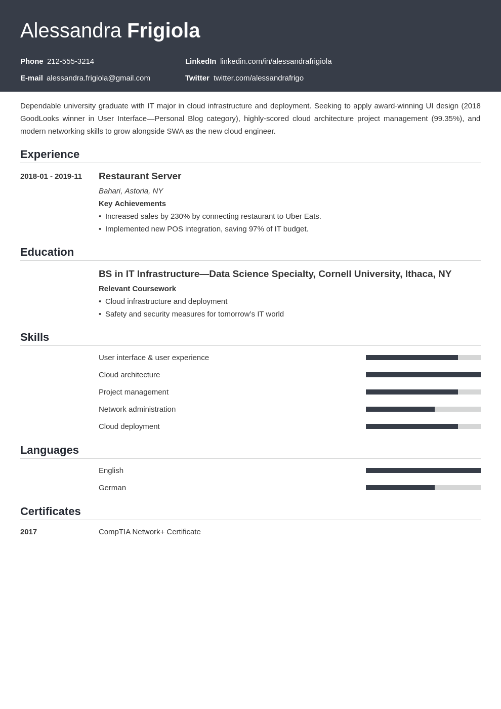 objectives in resume