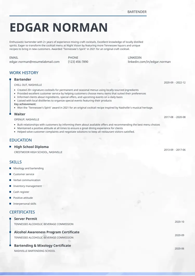  resume outline ceramica