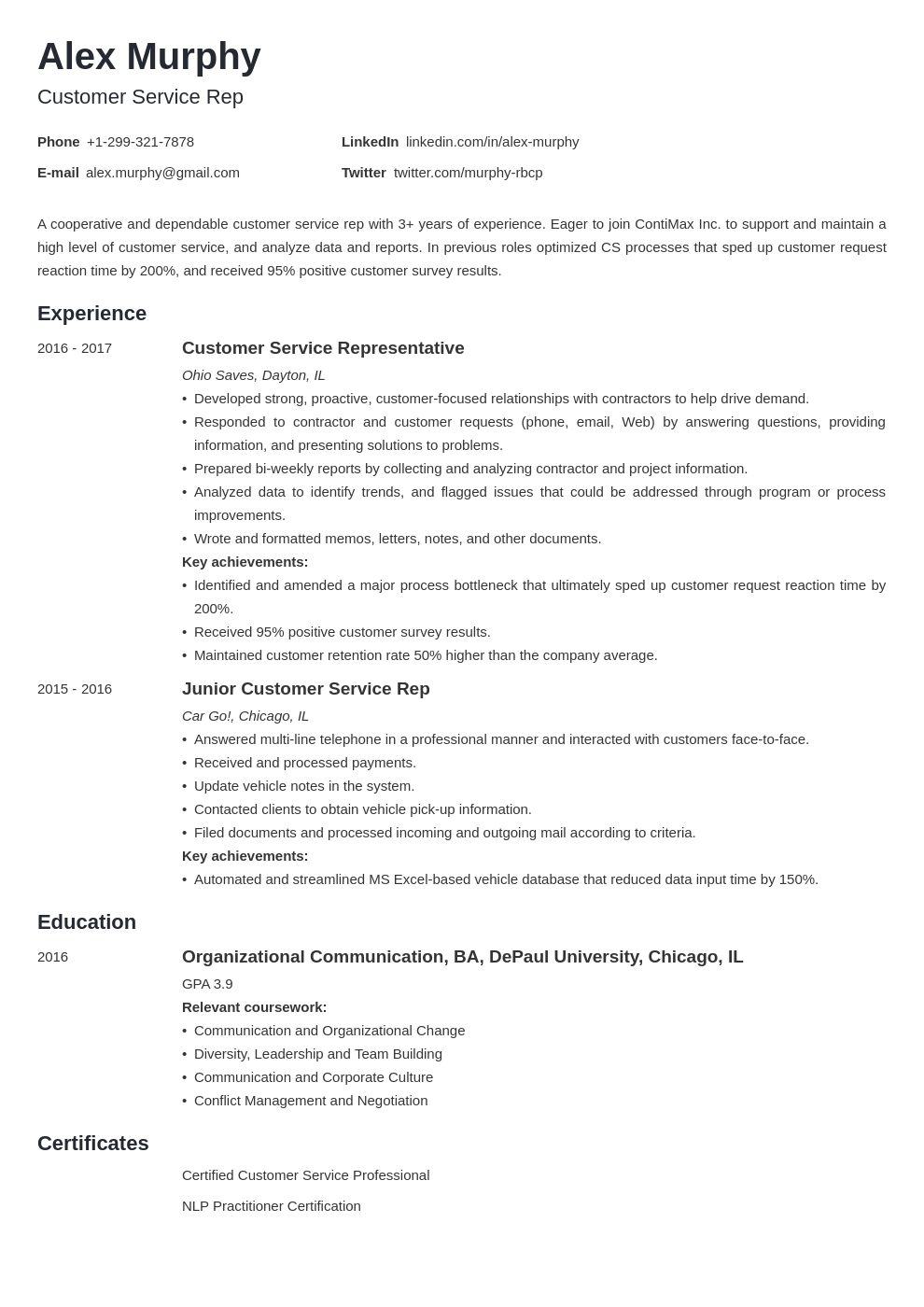 How To List Relevant Coursework On A CV Tips Examples