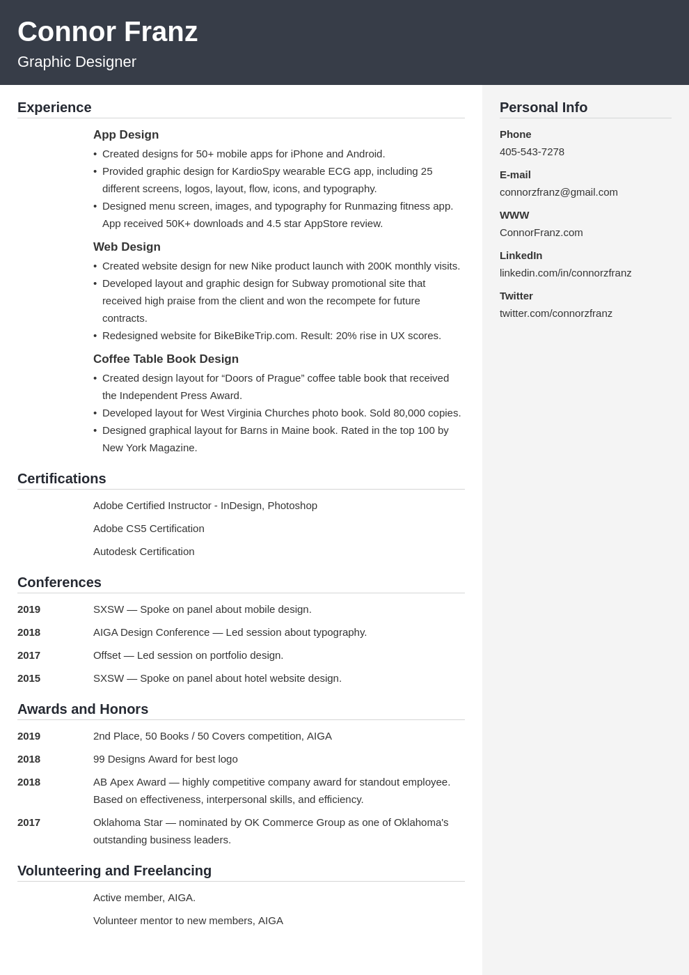 resume two page template cubic