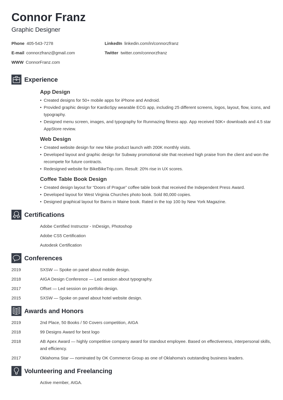resume two page template newcast