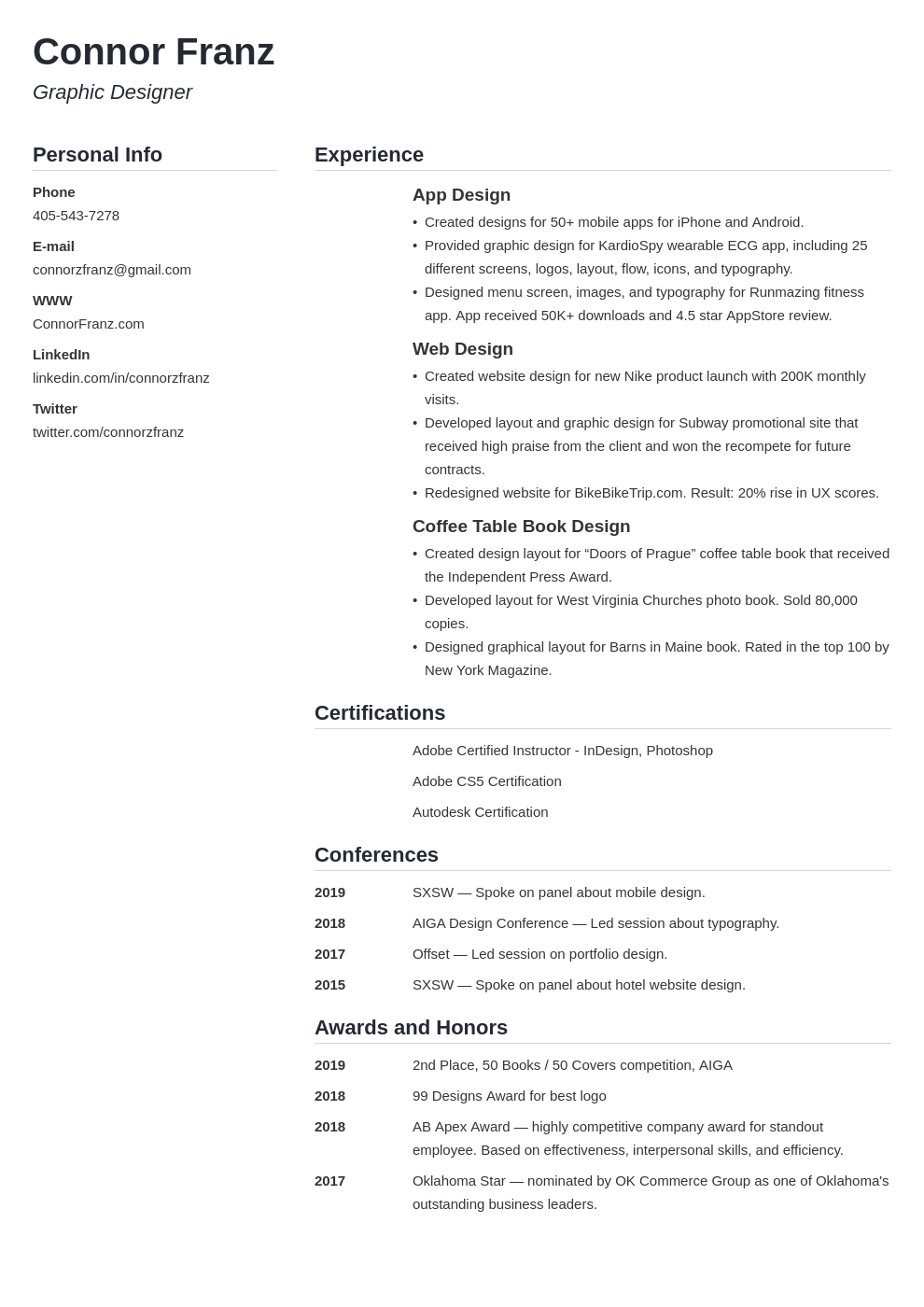 resume two page template simple