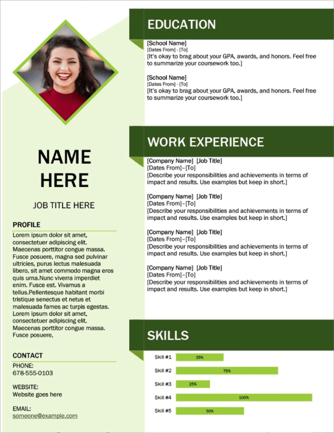 50 Free Ms Word Resume Cv Templates To Download In 2021