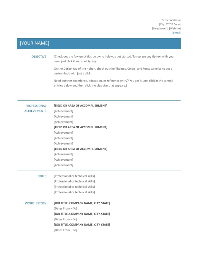free CV templates