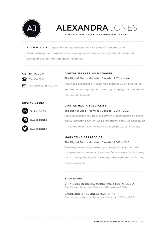 free resume template word download