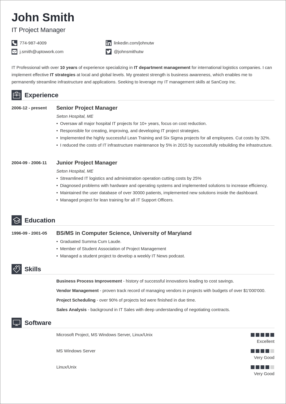 free online simple resume template