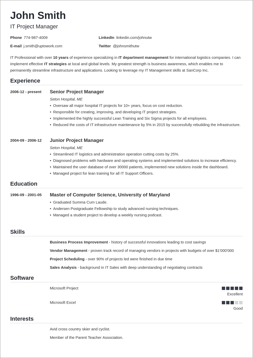 ats resume template free download