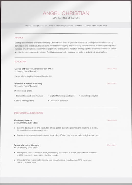 ATS Google Docs Resume Template