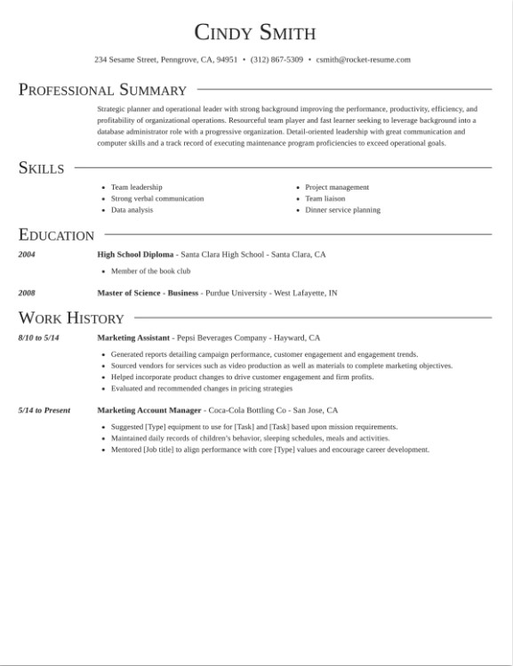 Director resume template by Rocket Resume