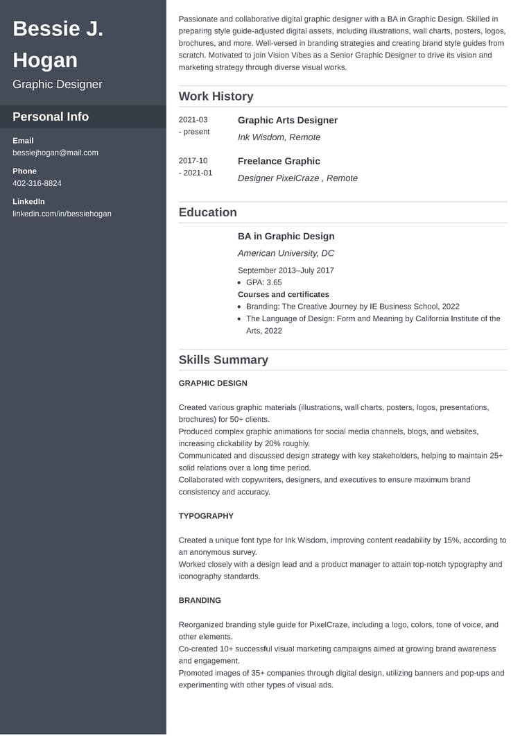 skills based resume example