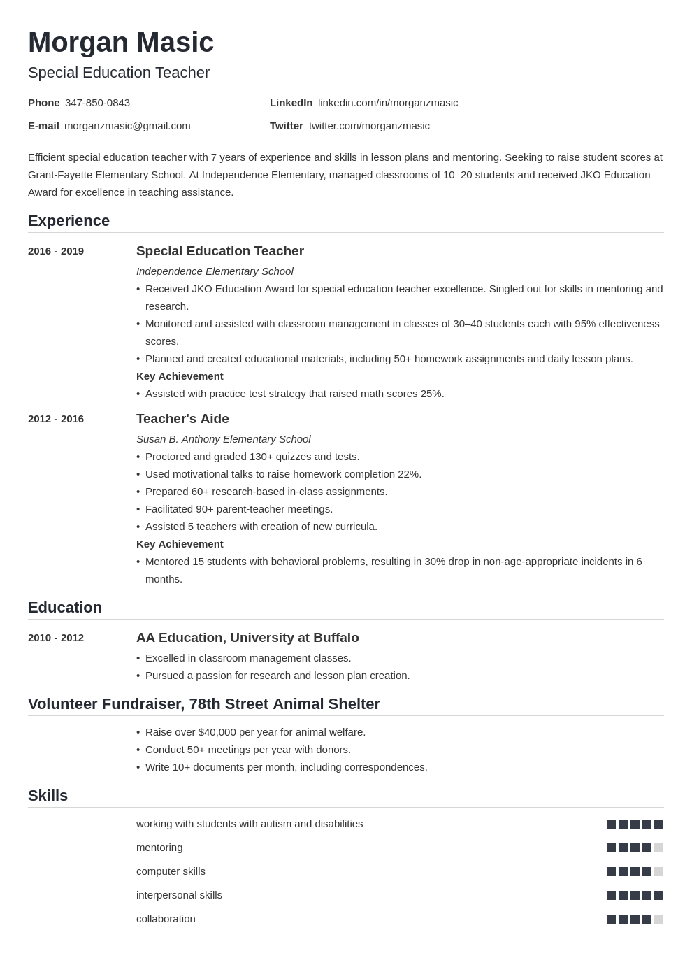 special education teacher template nanica