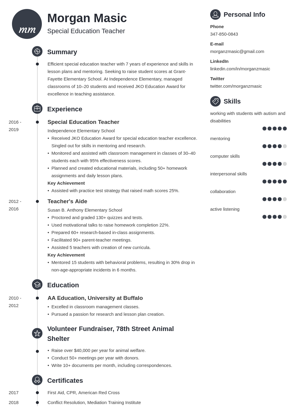 special education teacher template primo