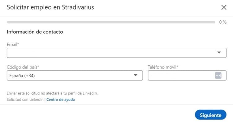 Currículum Stradivarius - Solicitud de empleo para Stradivarius en LinkedIn