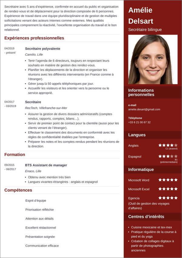 CV template Enfold