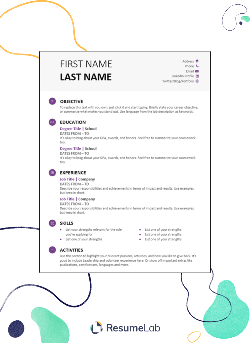 google drive resume template creative